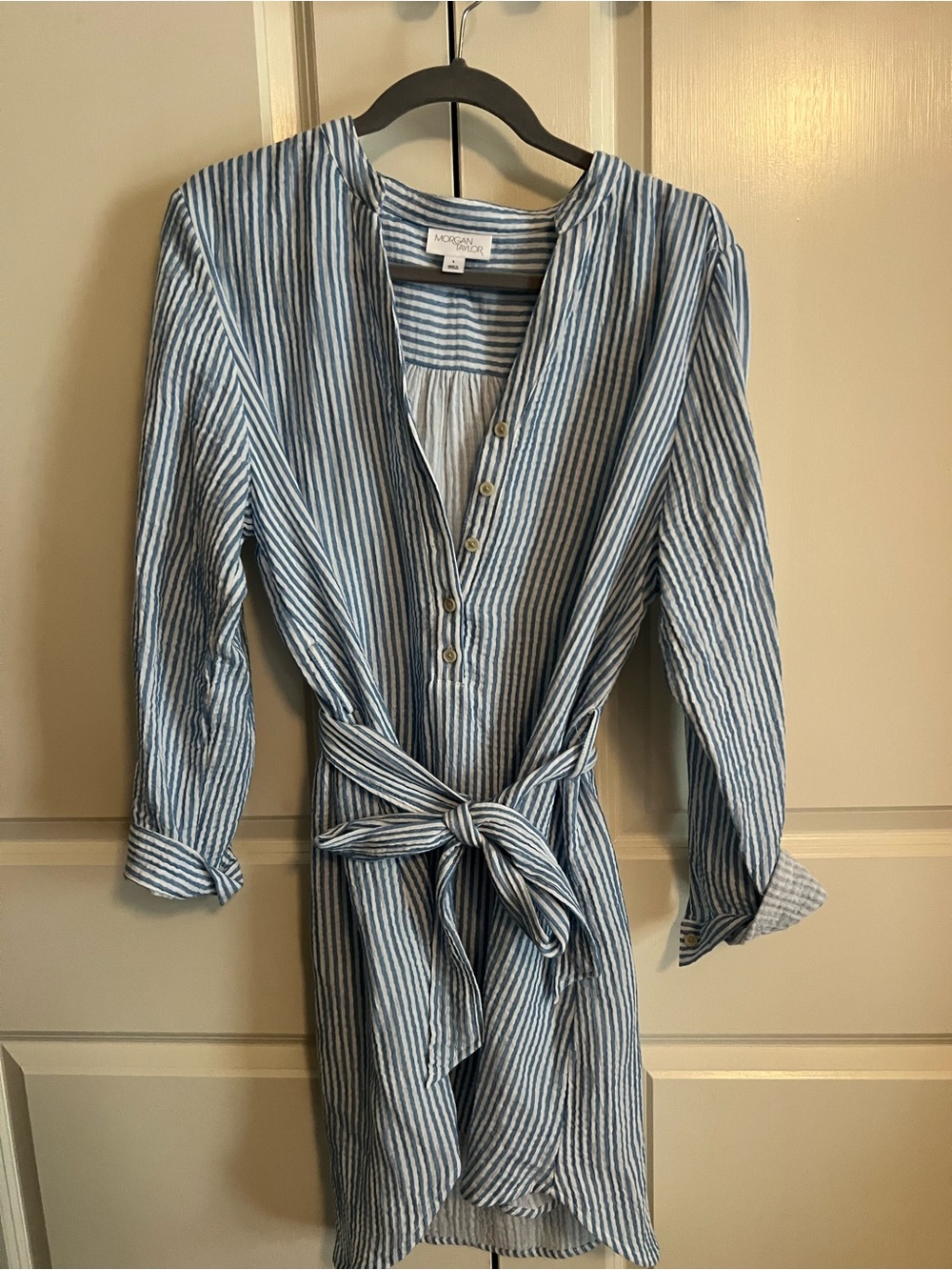 Morgan Taylor Blue and White Striped dress